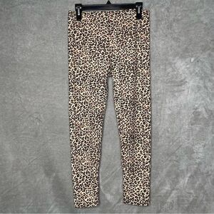 Soho Girls Faux Fur Lined Leopard Print Warm Leggings Cozy Winter Size M